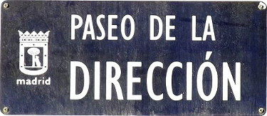 Placa del Paseo de la Dirección (fuente:Wikimedia)